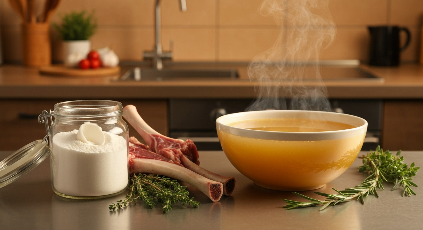 مقارنة جنبًا إلى جنب بين ببتيدات الكولاجين ومرق العظام