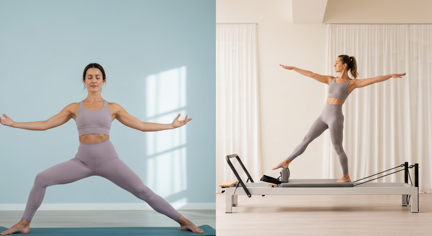 مقارنة جنبًا إلى جنب لليوجا والبيلاتس
